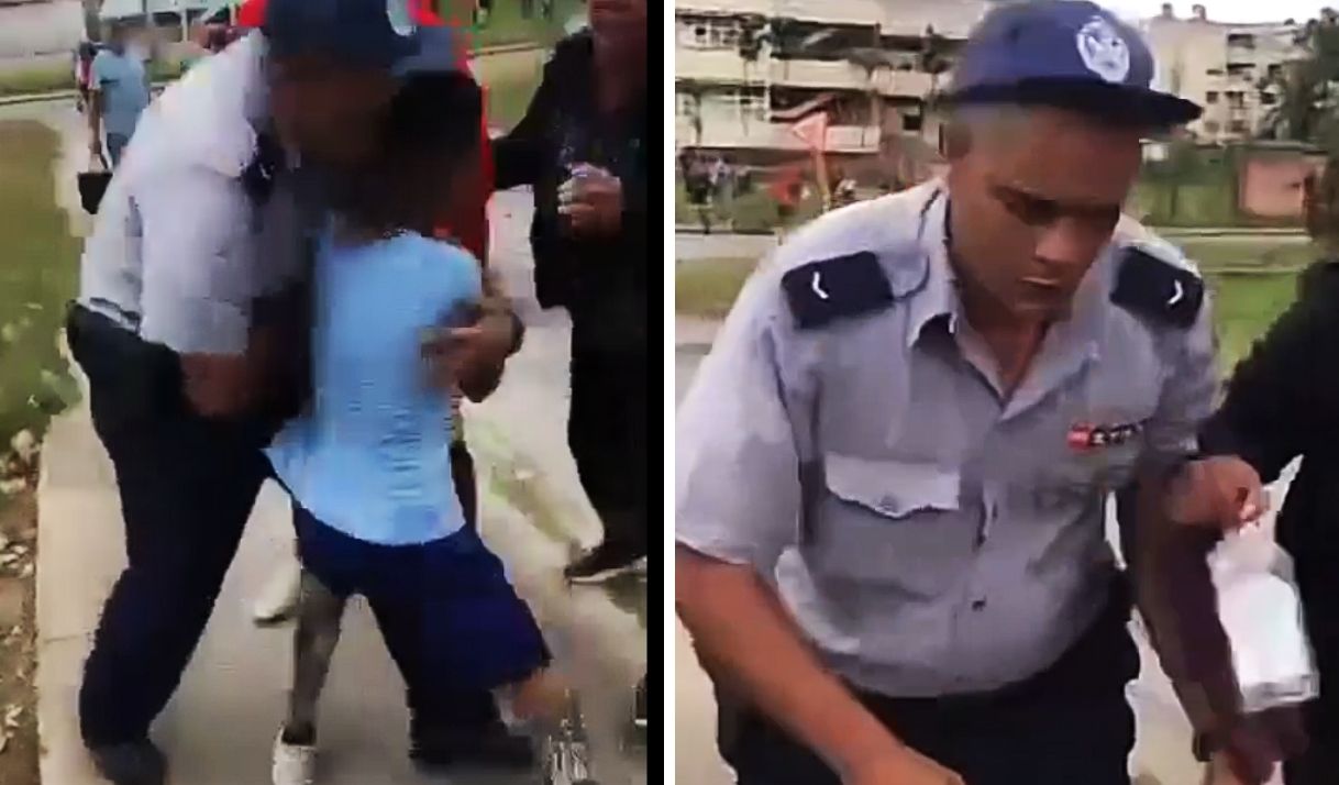 VIDEO: Policía agrede a un niño que defendía a su madre en La Habana